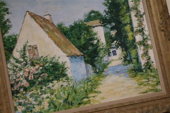 William Foreman, oil on canvas, Cottages Labastide du Vert, signed, 59 x 69cm